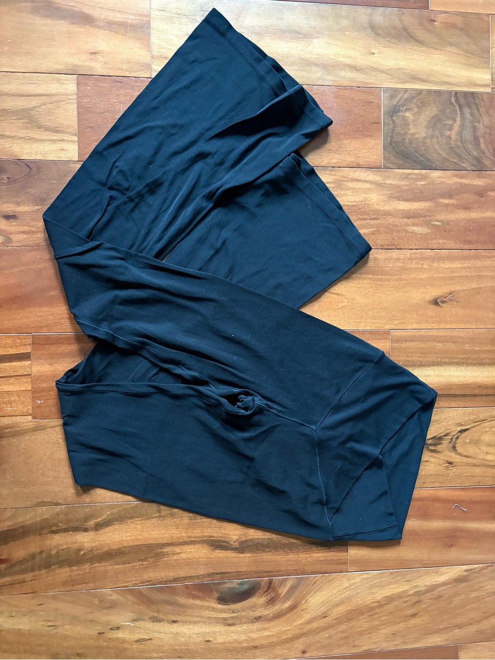 aerie Black Stretch Wide-Leg Leggings